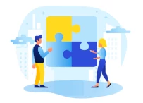 People assembling a puzzle